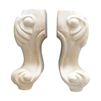 Pieds de table, de canapé et de chaise en bois massif sculpté, style moderne, pour salon extérieur, bureau à domicile