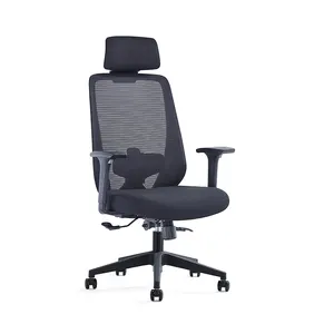 Dernier support lombaire réglable à dossier haut Mobilier de bureau moderne Chaise de bureau ergonomique en maille pour direction