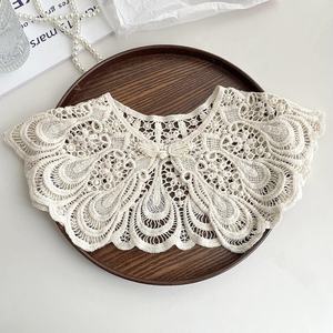 Gran oferta, de algodón Vintage cuello de encaje, bordado de ganchillo, collares desmontables para mujer - Product Image 2