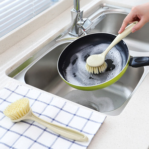 Multifunctional <b>Silicone</b> Long-Handled Pot Brush Dishwashing <b>Tool</b> for Home Cleaning That Hangs & Protects Pot Handles - Product Image 5