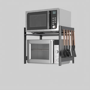 Support de rangement pliable à 3 niveaux en métal robuste pour <span class=keywords><strong>micro</strong></span>-ondes, organisateur de comptoir de cuisine à prix abordable - Product Image 6