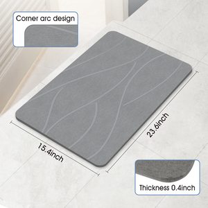 Tapis de bain en terre de diatomée à séchage rapide, design personnalisé, tapis de bain en diatomite, tapis de bain en pierre - Product Image 3