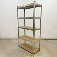 Étagère à rivets galvanisée à 5 niveaux, unité d'étagère en acier sans boulons, robuste, pour entrepôt, garage, atelier