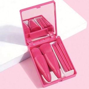 Pinceau de maquillage portable mini rétractable en nylon souple pour poudre libre et fond de teint, outil de maquillage multifonctionnel - Product Image 5