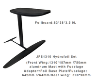 Planche à foil unisexe pour débutants (lacs, rivières, océans) avec pompe, modèle 1310 Hydrofoil en fibre de carbone AL 2100cm²+, pompe 83, planche légère