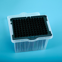 Embouts de micro-pipette filtrants stériles jetables universels en plastique transparent jaune/bleu pour laboratoire, 10 µl, 200 µl, 1000 µl