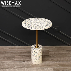 WISEMAX-muebles de cafetería para restaurante, mesa de centro redonda de terrazo, barata, de esquina lateral de baja altura, sofá lateral - Product Image 3