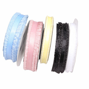 China Original Eco-friendly Silver Foil Printed DIY Hair Accessories Bow 100% Polyester Ribbon Skirt Snow Yarn Ruffled Belt - Product Image 5