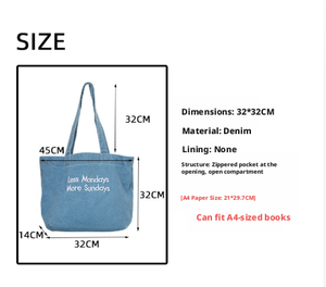Bolsas de Tela Personalizadas para Mujer, Bolsas de Compras con Logotipo Bordado en Algodón, Bolsas Reutilizables Ecológicas para el Día a Día - Product Image 2
