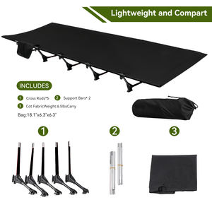 Лидер продаж, детская кроватка с алюминиевым каркасом для кемпинга, портативная складная кровать для спорта на открытом воздухе и чрезвычайных ситуаций - Product Image 3