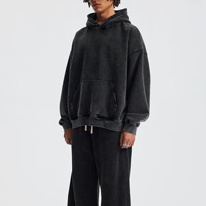 เสื้อฮู้ดดี้ผ้าคอตตอน 100% เกรดพรีเมียม 500gsm ทรงโอเวอร์ไซส์ สไตล์สตรีทแวร์ สกรีนโลโก้แบบพัฟพิมพ์ ผ้าหนา - Product Image 3