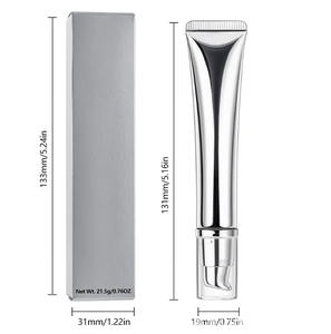 Baume à lèvres liquide végétalien personnalisable, gloss waterproof multifonctionnel pour visage, lèvres et yeux en tube argenté - Product Image 6