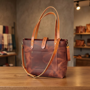 B.S INTERNATIONAL Sacs de week-end de luxe européens pour femmes, impression de logo personnalisé, cuir véritable, doublure en polyester, grande capacité - Product Image 2