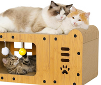 Modernes Umweltfreundliches Verstellbares Sicheres Extra-Großes Ovales Katzen-Kratzbrett Bett Rutschfeste Oberfläche Langlebiger Holz-Kratzpfosten