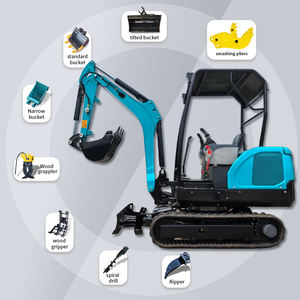 Mini Escavadeira com Lâmina de Trator e Esteiras de Borracha - Máquina Escavadeira Compacta com Melhor Preço - Product Image 3