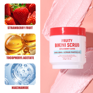 Crema Herbal para el Cuidado de la Piel, Exfoliante Corporal, Exfoliante para Partes Íntimas y Bikini, Gel de Baño Facial Perfumado con Manteca de Karité Vegana y Limón - Product Image 1