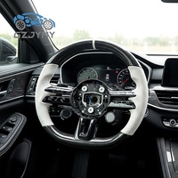 Volant en cuir blanc en fibre de carbone pour Mercedes W205 W213 X253 W167 W177 Classe C Classe E GLC GLE Classe A Design moderne