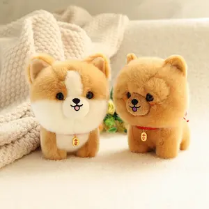 Sıcak satış Husky dolması hayvan Yorkshire köpek bebek beyaz oyuncak ayı peluş oyuncak hediye