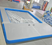 Prix des plateformes de pêche en yacht, piscine flottante gonflable pour la mer et l'océan avec filet anti-méduses