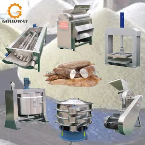 Conjunto completo de equipamentos processamento Garri flocos mandioca máquinas produção Gari