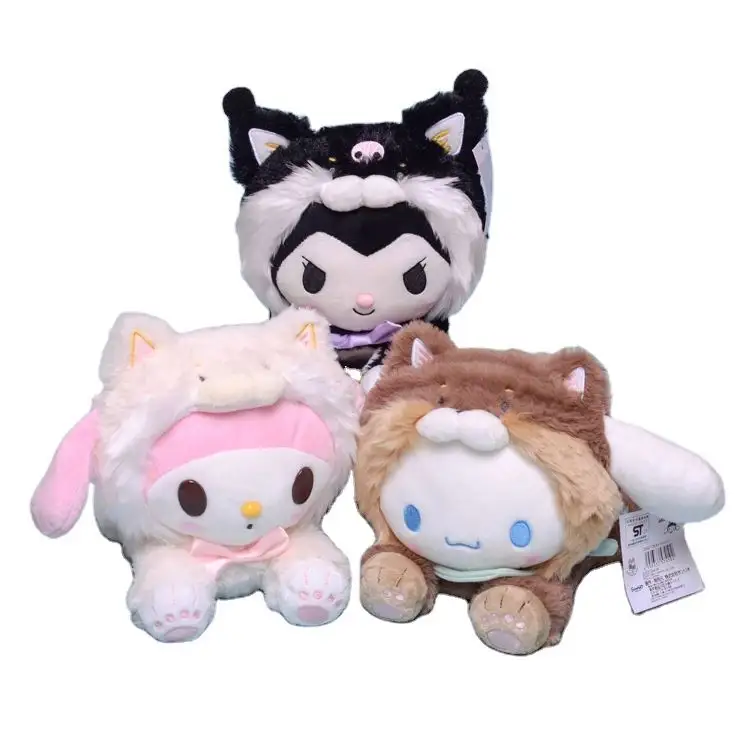 New Kawaii Plush Toys Japanese Kuromi Lovely Plush Stuffed PP Cotton Doll Cartoon Melody Anime Plush Toys For Gifts