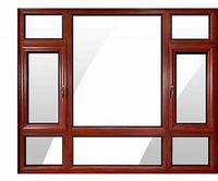 Lukliving Aluminio revestido madera compuesto marco aluminio arco en forma de ventanas