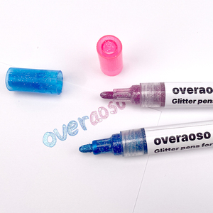 Overaoso Nuevo listado Liquid <span class=keywords><strong>Chalk</strong></span> Glitter Marker para pintura de roca, piedra, cerámica - Product Image 2