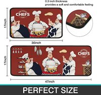 Bulk Custom Farmhouse Spice Kitchen Mat Set with Weatherproof Oil Resistant PVC Backing,Easy Clean Stain Repellent Runner Rug