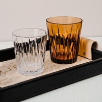 Verre à whisky élégant et moderne en plastique PC cristallin coloré haut de gamme pour bar, hôtel, restaurant, maison