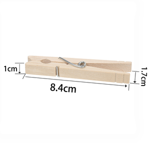 Customized Logo 8.4CM Birch Wooden Fashionable Decorative <b>Spring</b> Clothes Pegs for Living Room Use - Product Image 5