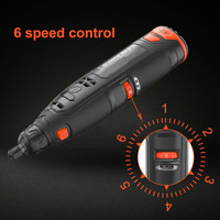 Mini-meuleuse sans fil professionnelle Garlos 12V avec mandrin de 3,2 mm, large gamme d'embouts - Outil de meulage et de polissage général pour le bricolage