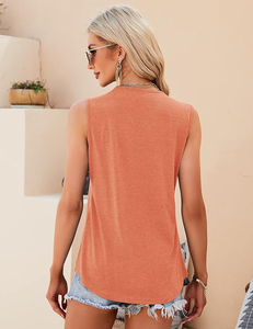 2025 mùa hè không tay Vuông Cổ <span class=keywords><strong>Tops</strong></span> flowy xếp li Áo Tank <span class=keywords><strong>Tops</strong></span> đối với phụ nữ lỏng phù hợp với in đường phố mặc quần áo - Product Image 2