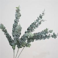 QSBDF Fleurs artificielles pas chères, branches d'eucalyptus artificielles, longues tiges, verdure artificielle, toucher réaliste, branche d'eucalyptus pour mariage