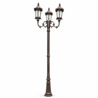 Lampadaire de jardin extérieur à triple tête en aluminium moulé, étanche IP65, LED E27, style européen, pour hôtel, villa, parc
