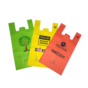 Sac à provisions personnalisé en plastique HDPE pour t-shirt et gilet - Product Image 2