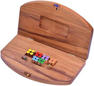 <span class=keywords><strong>Ludo</strong></span> para 6 Jugadores - Juego <span class=keywords><strong>de</strong></span> Dados - Juego <span class=keywords><strong>de</strong></span> Mesa - Juego Familiar Ovalado <span class=keywords><strong>de</strong></span> Acacia Sólida con Tablero Plegable - Product Image 5