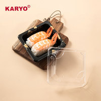 KARYO 1200 Boîte d'emballage de sushi jetable en plastique personnalisée Boîte d'emballage alimentaire de sushi à emporter Boîte à sushi carrée