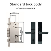 Serrure intelligente Deftun TTlock LDA1 avec reconnaissance faciale 3D, empreinte digitale biométrique, poignée de sécurité intérieure, Cloud/Wi-Fi