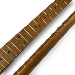 Mástil de Guitarra de Arce Tostado TE TL de 25.5 Pulgadas con 22 Trastes, Acabado Satinado, para Zurdos, con Diapasón de Arce - Product Image 4