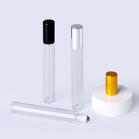 Flacon de parfum rechargeable en verre transparent SUMEEAR, mini flacons avec bouchon à vis, 10 ml, flacons d'échantillons d'huiles essentielles