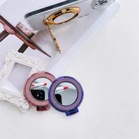 Luxe glitter make-up spiegel magnetische mobiele telefoonhouder draaibare vinger ring telefoonstandaard grip