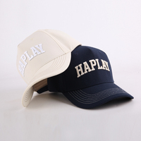 Casquette de baseball structurée professionnelle à 5 panneaux avec broderie 3D, séchage rapide, respirante, texturée, personnalisable pour le sport et le golf – Vente en gros