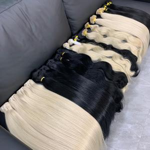 Couleur chaude de haute qualité 100% Extensions de cheveux humains élégant vague de corps cheveux vietnamiens trame fermeture blanchi Double bande style - Product Image 1