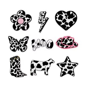 แพทช์ปักลายด้วยความร้อนทันสมัยหมวกปักลายด้วยเตารีดบนวัวลายหัวใจผีเสื้อดอกไม้สำหรับกระเป๋าเสื้อผ้ายีนส์ - Product Image 1