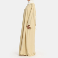 Willson Groothandel Hoge Kwaliteit Islamitische Kleding Op Maat Gemaakt Zachte, Aangenaam Aanvoelende Abaya Elegante Islam Kerk O-hals Bescheiden Abaya