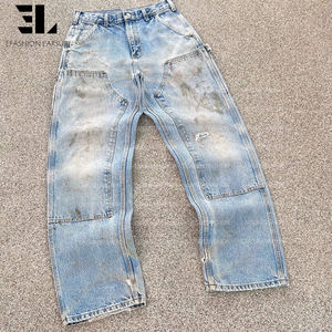 Pantalones cargo de lona de pato, sarga de algodón con lavado desgastado, holgados y rectos, tácticos, para trabajo y patinaje - Product Image 2