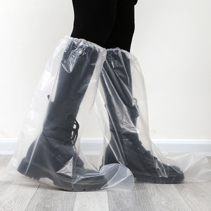 फैक्टरी प्रत्यक्ष कीमत इलास्टिक सुरक्षात्मक डस्टप्रूफ डिस्पोजेबल एंटी स्लिप रेन शूज़ कवर वॉटरप्रूफ पीई बूट कवर - Product Image 5