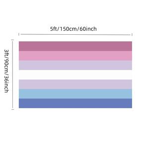 Alta calidad personalizada 3x5 FT Bigender Pride Flag orgullo bandera LGBT desfile productos colorido Arco Iris impermeable - Product Image 6