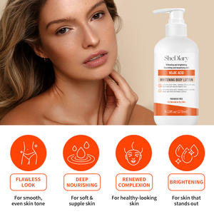 Loción corporal blanqueadora para la piel oscura orgánica SheDiary que contiene Ácido Kójico, ácido hialurónico de niacinamida, AHA, sin químicos - Product Image 5