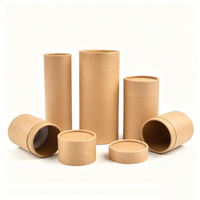 Boîte ronde en carton en gros, boîte circulaire vide, tube en papier kraft biodégradable, emballage écologique, tube en papier de haute qualité
